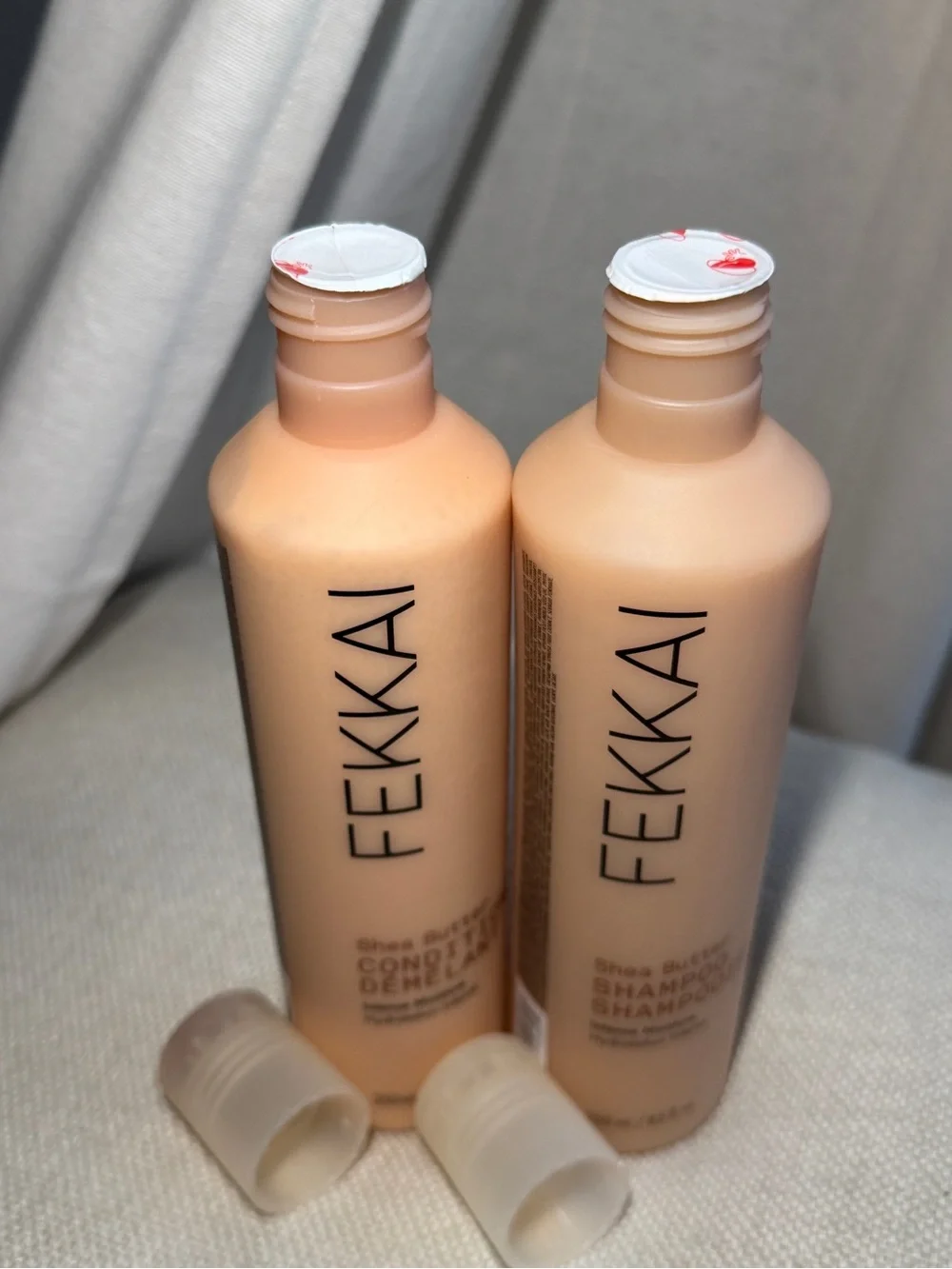 FEKKAI Shea Butter Shampoo and Conditioner full size 8.5 oz